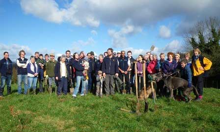 Minnowburn community planting group photo date nationaltrustcopyright