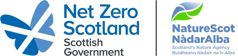 Net Zero Scotland and NatureScot logos