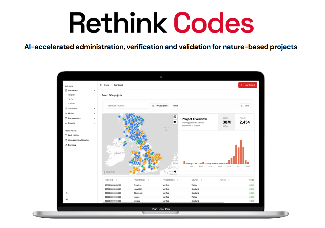 An image of the Rethink Codes platform